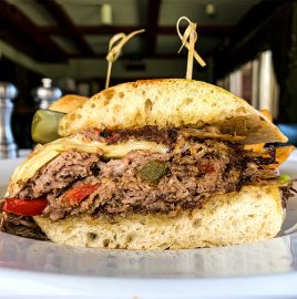 Pacific Dining Car Prime Ribeye Cheesesteak Sandwich